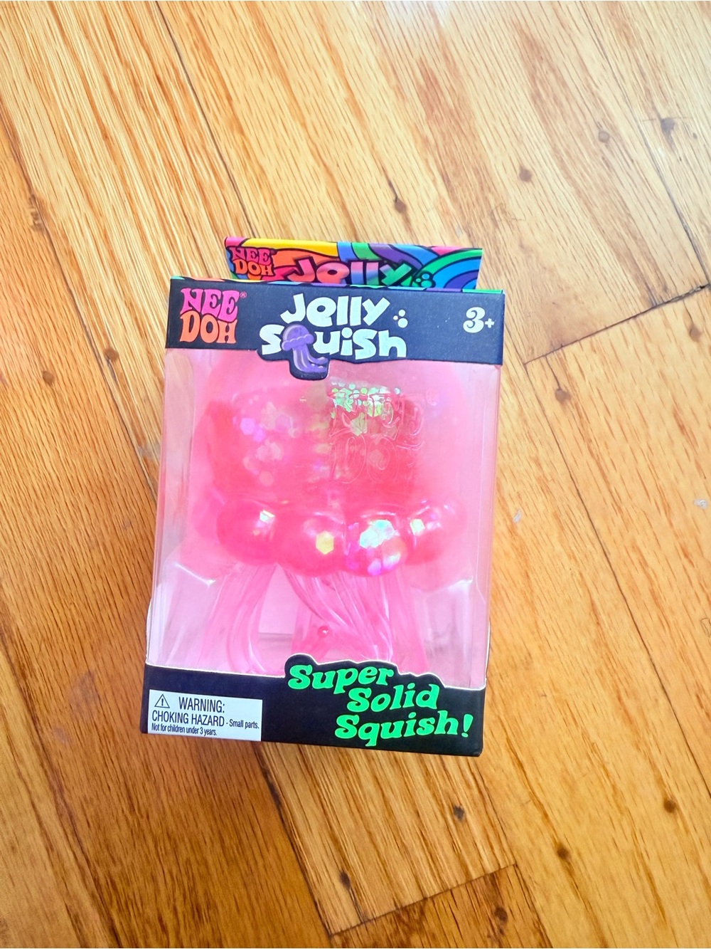 Nee Doh Jelly Squish Pink Super Solid Sensory Toy